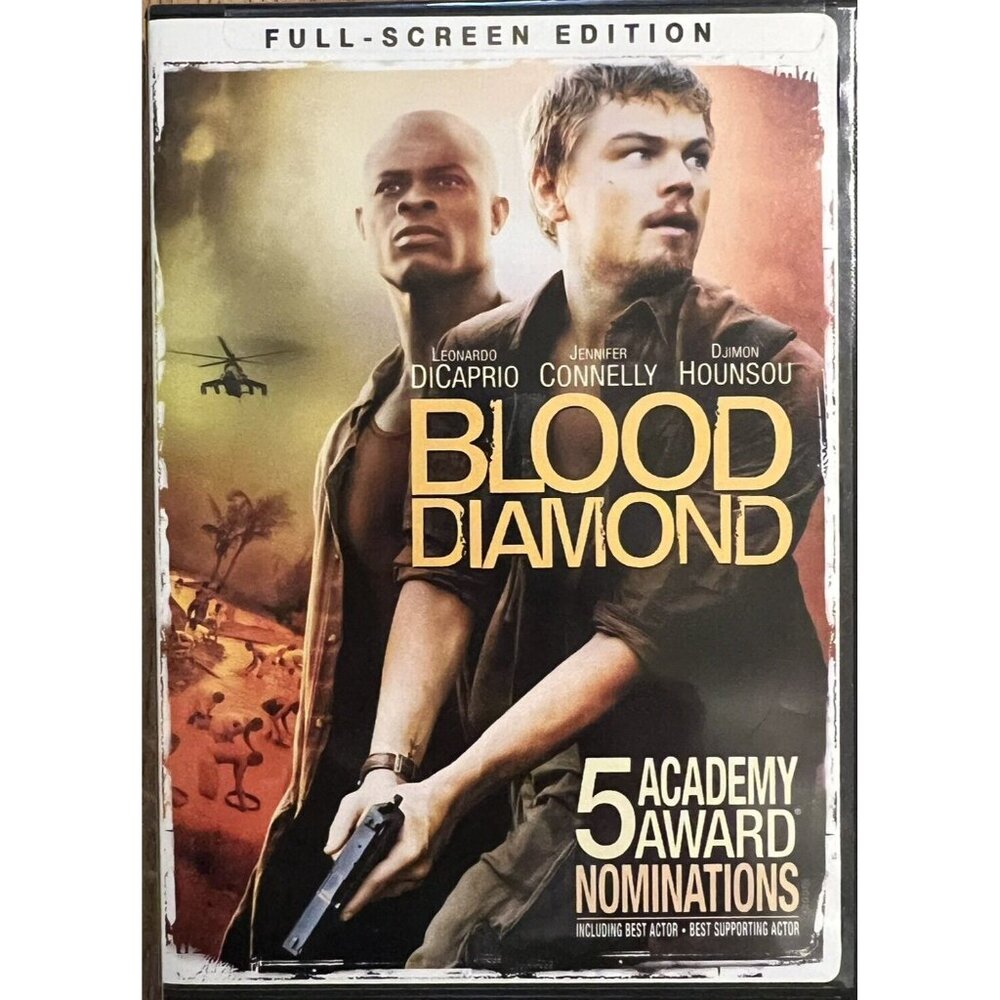 Blood Diamond (DVD, 2007) Full Frame Leonardo DiCaprio Drama Very Good